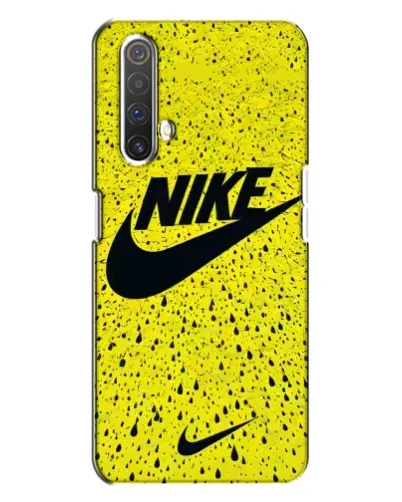 Чехол для Realme X3 с картинкой «Желтый текстурный Nike»