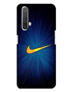 Чехол для Realme X3 с картинкой «Синий пульс Nike»