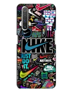 Чехол для Realme X3 с картинкой «Яркий коллаж Nike»