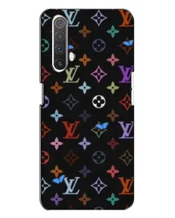 Чехол для Realme X3 с картинкой «Цветная монограмма LV»