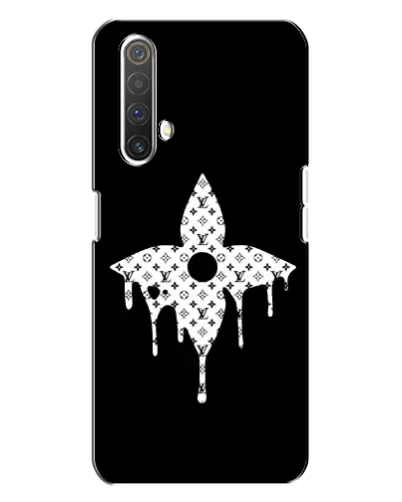 Чехол для Realme X3 с картинкой «Цветочная монограмма»