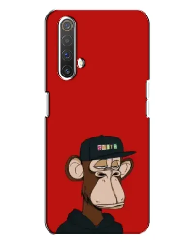 Чехол для Realme X3 с картинкой «Bored Ape — красный фон»