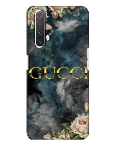 Чехол для Realme X3 с картинкой «Абстрактные цветы Gucci»