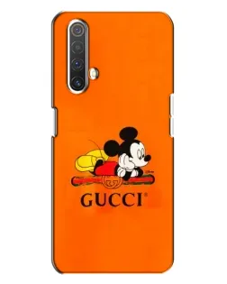 Чехол для Realme X3 с картинкой «Микки Маус Gucci — оранж»