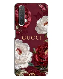 Чехол для Realme X3 с картинкой «Gucci — бордовые розы»