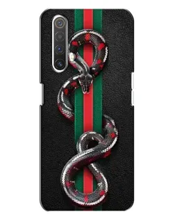 Чехол для Realme X3 с картинкой «Gucci — змея на полосе»