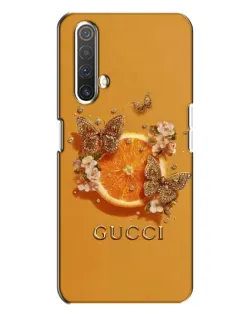 Чехол для Realme X3 с картинкой «Gucci — золотые бабочки»
