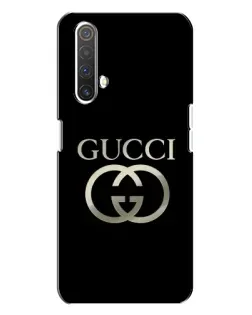 Чехол для Realme X3 с картинкой «Gucci — золото на черном»