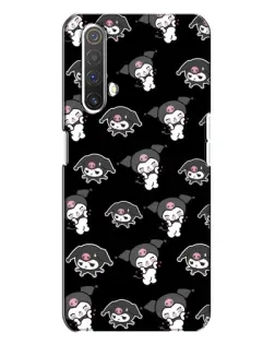 Чехол для Realme X3 с картинкой «Черный паттерн Kuromi»
