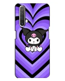 Чехол для Realme X3 с картинкой «Kuromi и фиолетовые сердца»