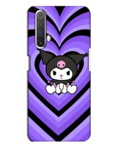Чехол для Realme X3 с картинкой «Kuromi и фиолетовые сердца»