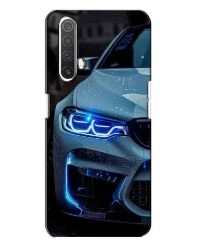 Чохол для Realme X3 з картинкою «Погляд BMW з синіми фарами»