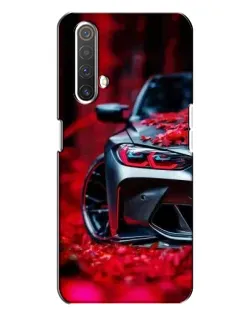 Чохол для Realme X3 з картинкою «Спортивна BMW та квіти»