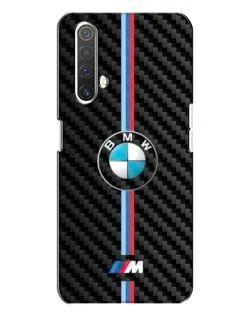 Чохол для Realme X3 з картинкою «Емблема BMW та карбон»