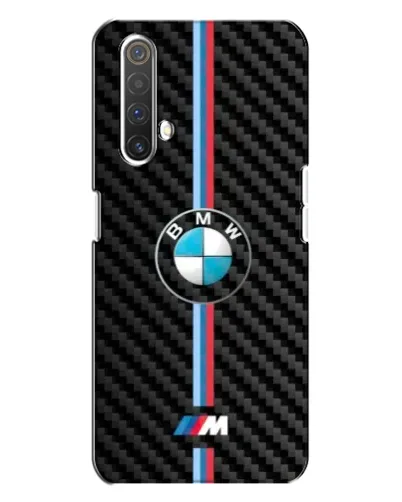 Чохол для Realme X3 з картинкою «Емблема BMW та карбон»