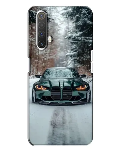Чохол для Realme X3 з картинкою «BMW у зимовому лісі»