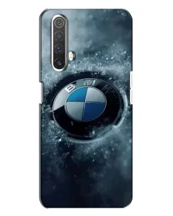 Чехол для Realme X3 с картинкой «Логотип BMW — лед»