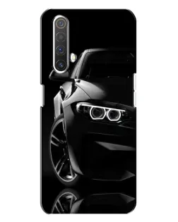 Чехол для Realme X3 с картинкой «Черная BMW — профиль»