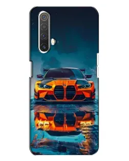 Чехол для Realme X3 с картинкой «BMW — золотая эмблема»
