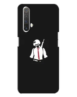 Чехол для Realme X3 с картинкой «PUBG — силуэт воина»