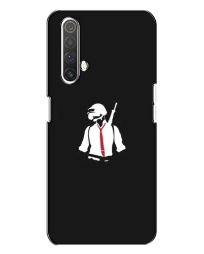 Чехол для Realme X3 с картинкой «PUBG — силуэт воина»