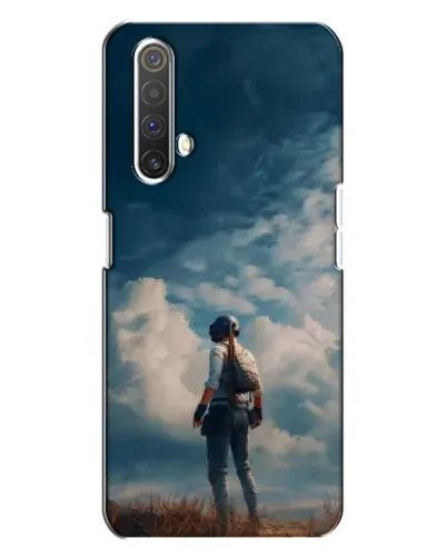 Чехол для Realme X3 с картинкой «Герой PUBG на скале»