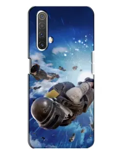 Чехол для Realme X3 с картинкой «Десант PUBG — прыжок»