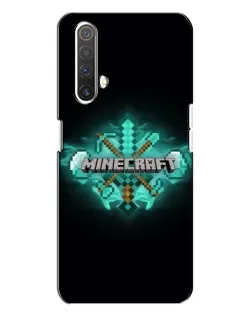 Чехол для Realme X3 с картинкой «Minecraft Diamond лого»