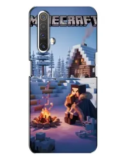 Чехол для Realme X3 с картинкой «Зимний Minecraft»