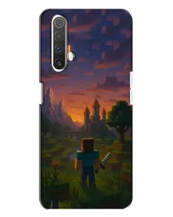 Чехол для Realme X3 с картинкой «Стив у башни»