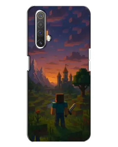 Чехол для Realme X3 с картинкой «Стив у башни» Чехол для Realme X3 с картинкой «Стив у башни»