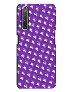 Чохол для Realme X3 з картинкою «Єдинороги на фіолетовому»