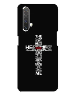 Чехол для Realme X3 с картинкой «Текстовый крест»