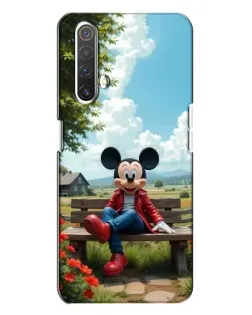 Чехол для Realme X3 с картинкой «Микки на скамейке»