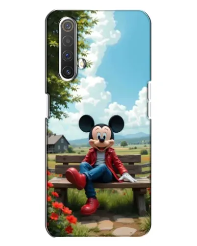 Чехол для Realme X3 с картинкой «Микки на скамейке»