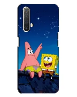 Чехол для Realme X3 с картинкой «Губка Боб и Патрик ночью»