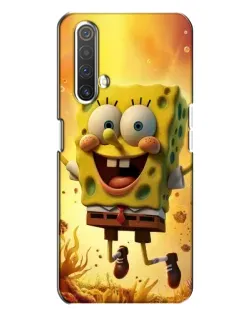 Чехол для Realme X3 с картинкой «Губка Боб прыгает»