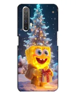 Чехол для Realme X3 с картинкой «Рождественский Спанч Боб»