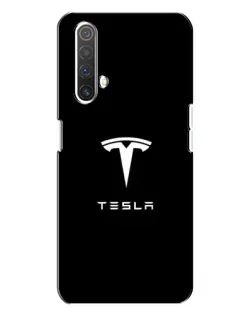 Чехол для Realme X3 с картинкой «Tesla White Logo»