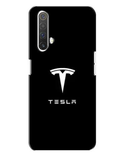Чехол для Realme X3 с картинкой «Tesla White Logo»
