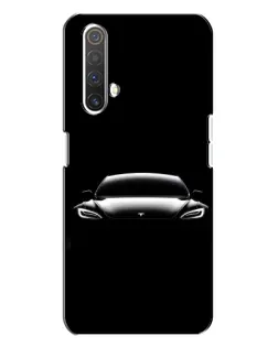 Чехол для Realme X3 с картинкой «Фары Tesla Night»