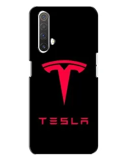 Чехол для Realme X3 с картинкой «Tesla Red Logo»