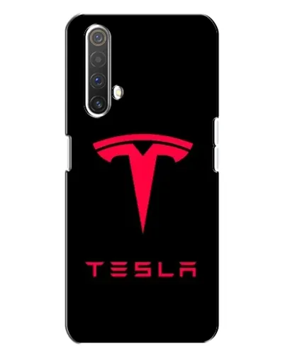 Чехол для Realme X3 с картинкой «Tesla Red Logo»
