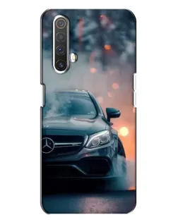 Чехол для Realme X3 с картинкой «Mercedes — ночной город»