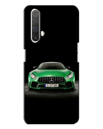 Чехол для Realme X3 с картинкой «Mercedes — неоновый лого»
