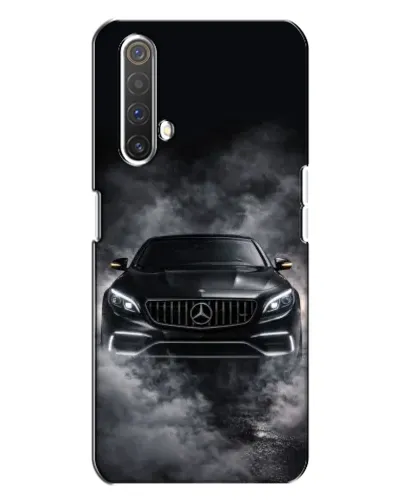 Чехол для Realme X3 с картинкой «Mercedes в дыму»