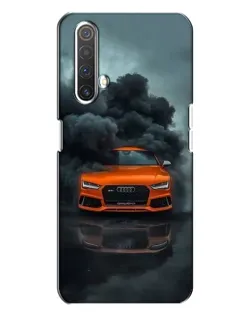 Чехол для Realme X3 с картинкой «Audi в облаках дыма»