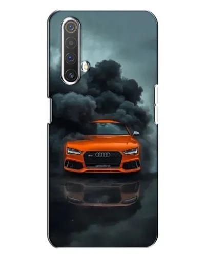 Чехол для Realme X3 с картинкой «Audi в облаках дыма»