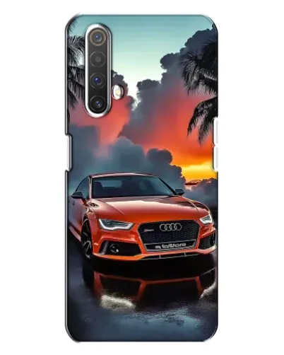 Чехол для Realme X3 с картинкой «Audi — закат»