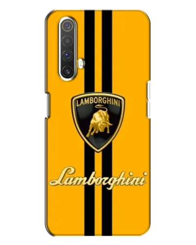 Чехол для Realme X3 с картинкой «Lamborghini Stripe желтый»
